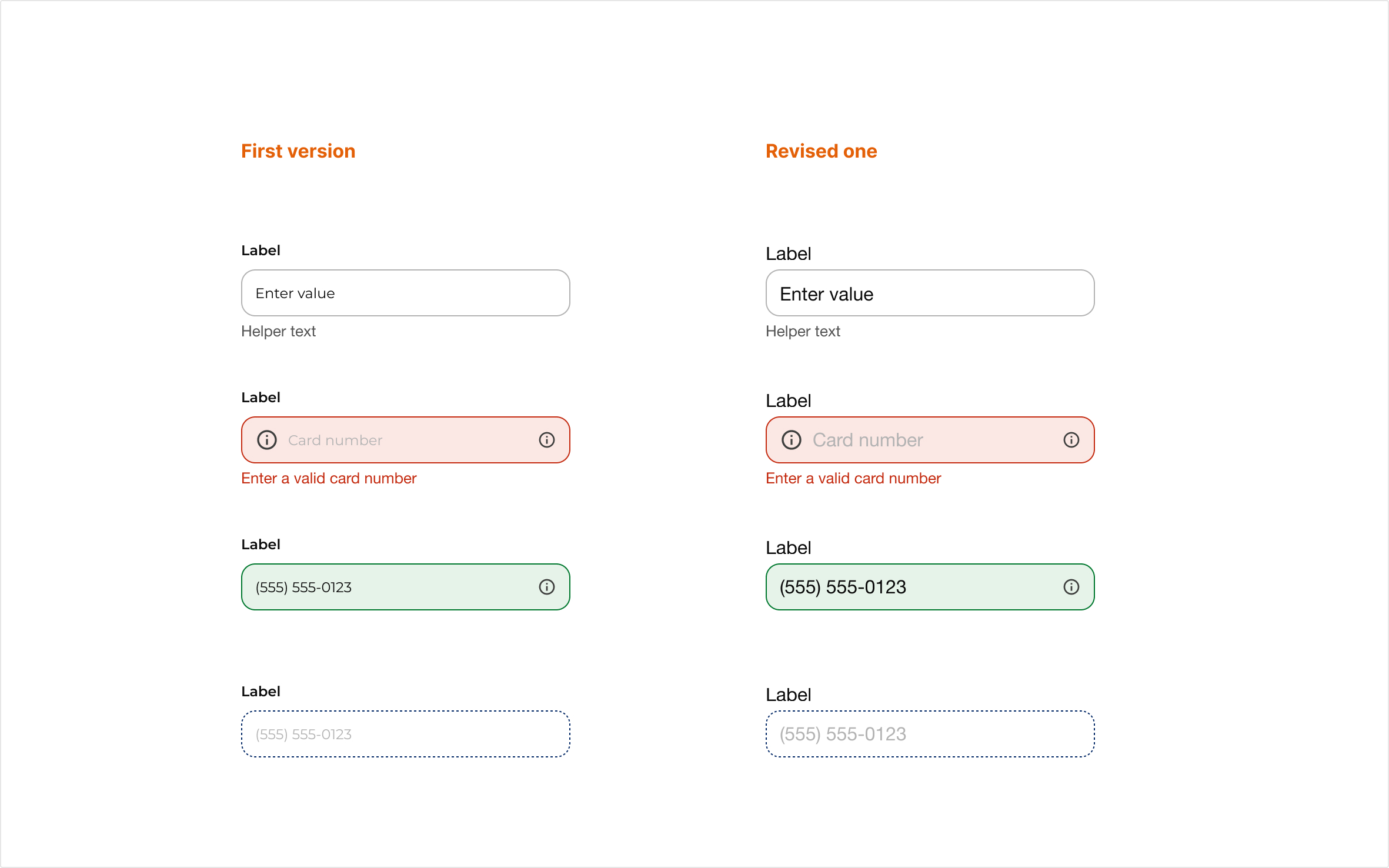 Input field text token moved from medium to large after testing on the real tablet layout